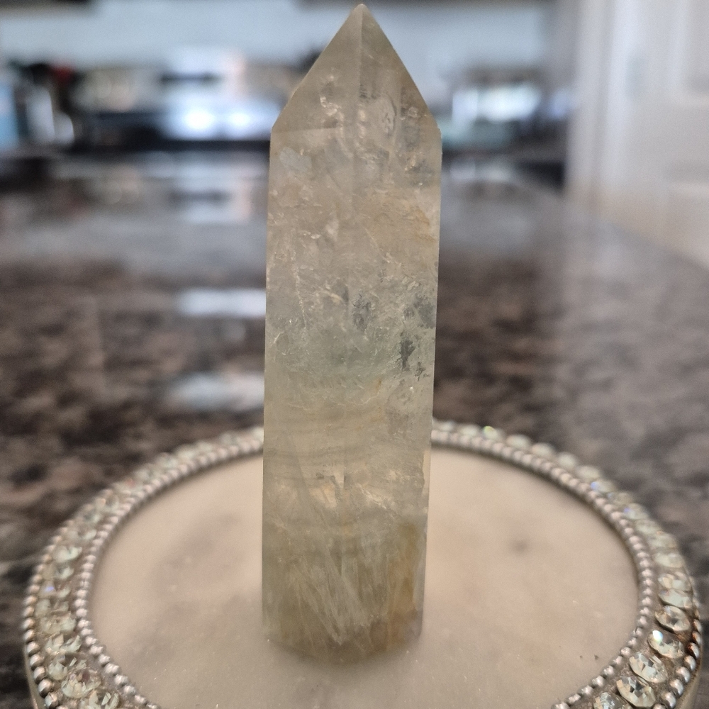 Natural Fluorite Crystal Point Obelisk Tower New #S - Picture 6 of 9